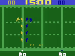 Super Challenge Football title screen for Atari 2600